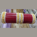 Pooja Bangles Dark Pink Acrylic Bangles
