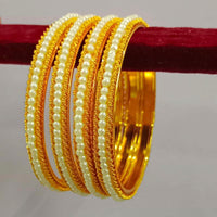 Pooja Bangles Gold Plated Pearl Pearl Bangles