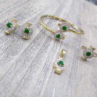 Pooja Bangles Gold Plated Ad Stone Jewellery Combo