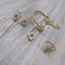 Pooja Bangles Gold Plated Ad Stone Jewellery Combo