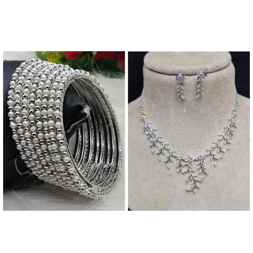 Pooja Bangles Gold Plated Ad Stone Jewellery Combo