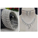 Pooja Bangles Gold Plated Ad Stone Jewellery Combo