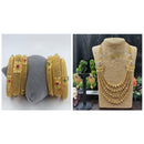 Pooja Bangles Gold Plated Ad Stone Jewellery Combo