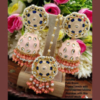Pooja Bangles Kundan Stone & Meenakari Dangler Earrings With Maang Tikka