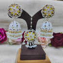 Pooja Bangles Kundan Stone & Meenakari Dangler Earrings With Maang Tikka