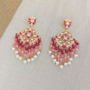 Pooja Bangles Gold Plated Beads & Meenakari Dangler Earrings