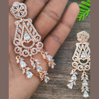 Pooja Bangles Gold Plated AD Stone Dangler Earrings
