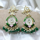 Pooja Bangles Gold Plated Kundan Stone & Meenakari Dangler Earrings