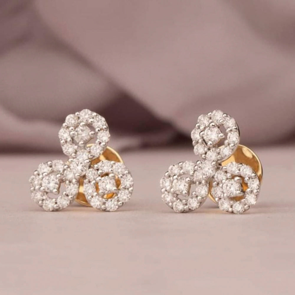 Pooja Bangles Gold Plated AD Stone Stud Earrings