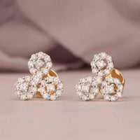 Pooja Bangles Gold Plated AD Stone Stud Earrings