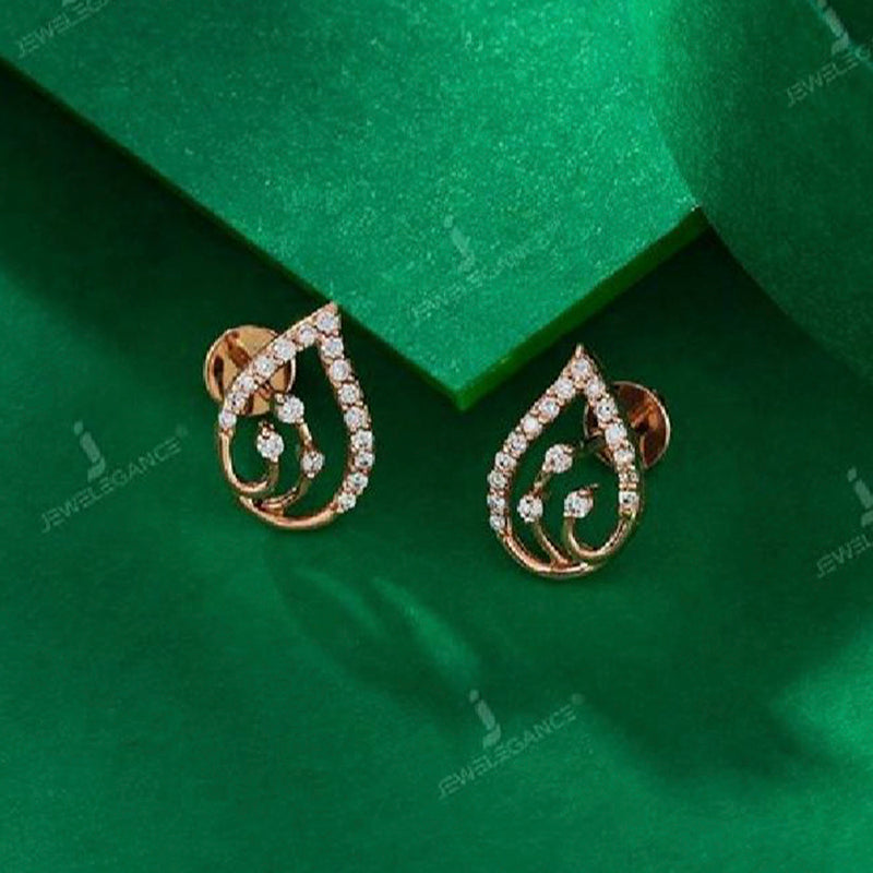 Pooja Bangles Gold Plated AD Stone Stud Earrings
