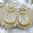 Pooja Bangles Gold Plated Kundan Stone & Beads Dangler Earrings