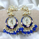 Pooja Bangles Gold Plated Kundan Stone & Beads Dangler Earrings