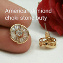 Pooja Bangles Gold Plated AD Stone Stud Earrings