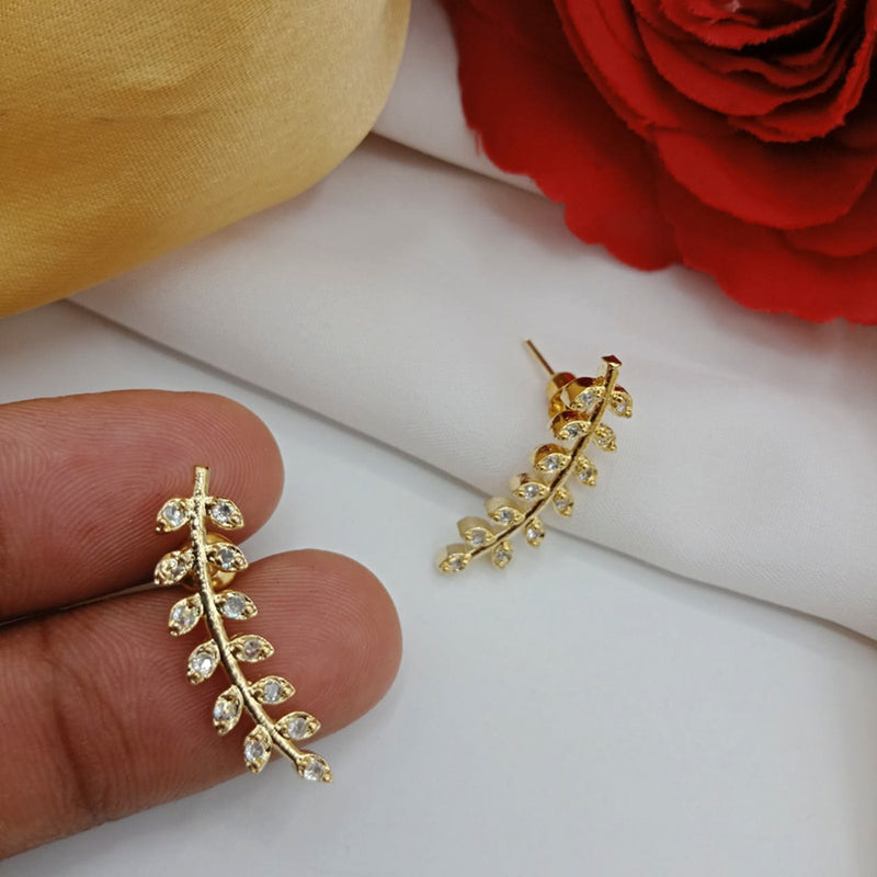 Pooja Bangles Gold Plated AD Stone Dangler Earrings