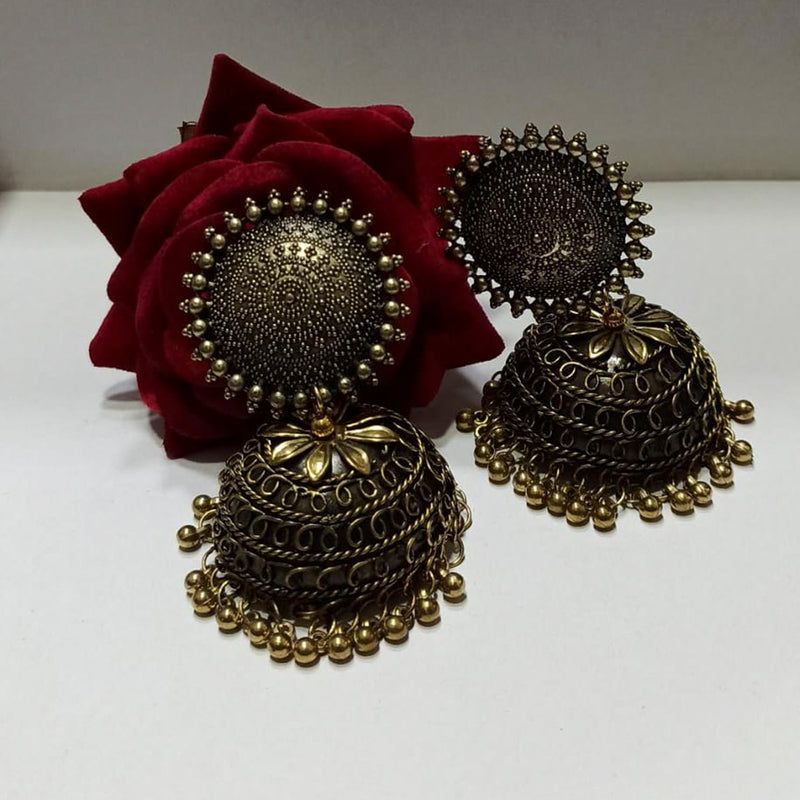 Pooja Bangles Antique Silver Plated Jhumkis Earrings