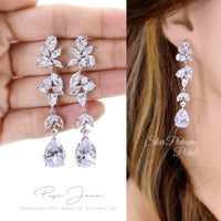 Pooja Bangles Silver Plated Crystal Stone Dangler Earrings