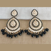 Pooja Bangles Gold Plated Kundan Stone & Beads Dangler Earrings