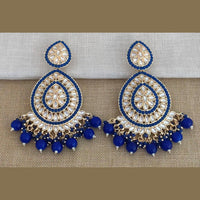 Pooja Bangles Gold Plated Kundan Stone & Beads Dangler Earrings