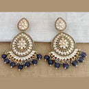 Pooja Bangles Gold Plated Kundan Stone & Beads Dangler Earrings