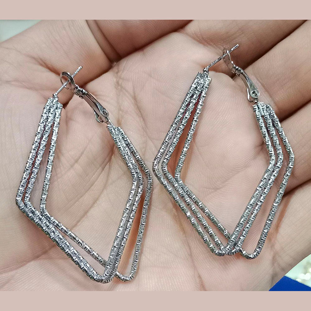 Pooja Bangles Gold & Silver Plated Dangler Earrings