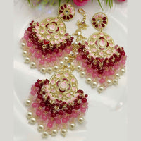 Pooja Bangles Meenakari & Beads Dangler Earrings With Maang Tikka