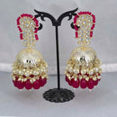 Pooja Bangles Gold Plated Beads & Kundan Stone Jhumki Earrings