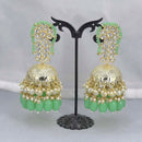 Pooja Bangles Gold Plated Beads & Kundan Stone Jhumki Earrings