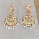 Pooja Bangles Gold Plated Beads & Kundan Stone & Meenakari Dangler Earrings