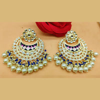 Pooja Bangles Gold Plated Kundan Stone & Meenakari Dangler Earrings