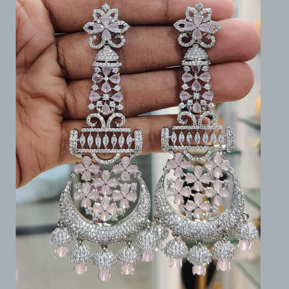 Pooja Bangles Gold Plated AD Stone Dangler Earrings