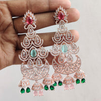 Pooja Bangles Gold Plated AD Stone Dangler Earrings