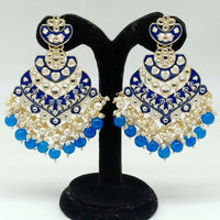 Pooja Bangles Gold Plated Beads & Kundan Stone & Meenakari Dangler Earrings