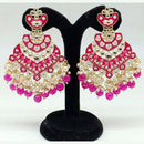 Pooja Bangles Gold Plated Beads & Kundan Stone & Meenakari Dangler Earrings