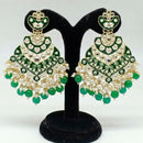 Pooja Bangles Gold Plated Beads & Kundan Stone & Meenakari Dangler Earrings