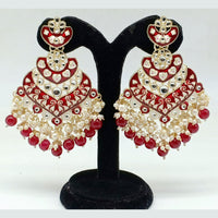 Pooja Bangles Gold Plated Beads & Kundan Stone & Meenakari Dangler Earrings