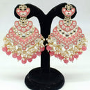 Pooja Bangles Gold Plated Beads & Kundan Stone & Meenakari Dangler Earrings