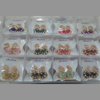 Pooja Bangles Gold Plated Kundan Stone & Meenakari Jhumki Earrings