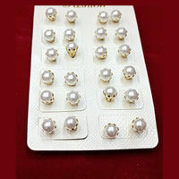 Pooja Bangles Pack Of 12 Round Shape Stud Earrings