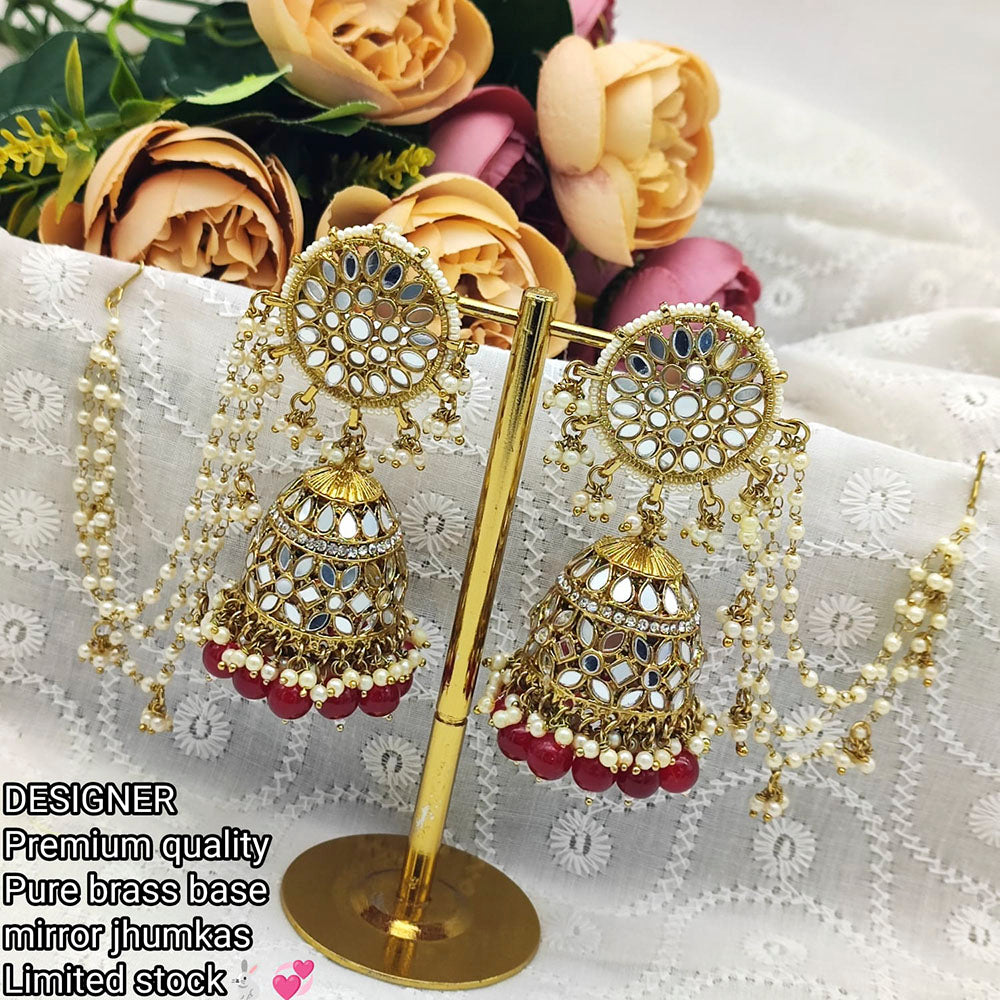 Buy Kairangi by Yellow Chimes Gold Metal Chain Tassel Crystal Studded  Dangler Earrings for Women and Girls - 8 cm Online at Best Prices in India  - JioMart.