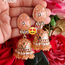 Pooja Bangles Gold Plated Meenakari & Kundan Jhumki Earrings