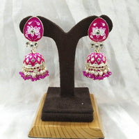 Pooja Bangles Gold Plated Meenakari & Kundan Jhumki Earrings