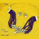 Mahavir Kundan Stone & Beads Necklace Set