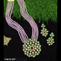 Mahavir Kundan Stone Necklace Set