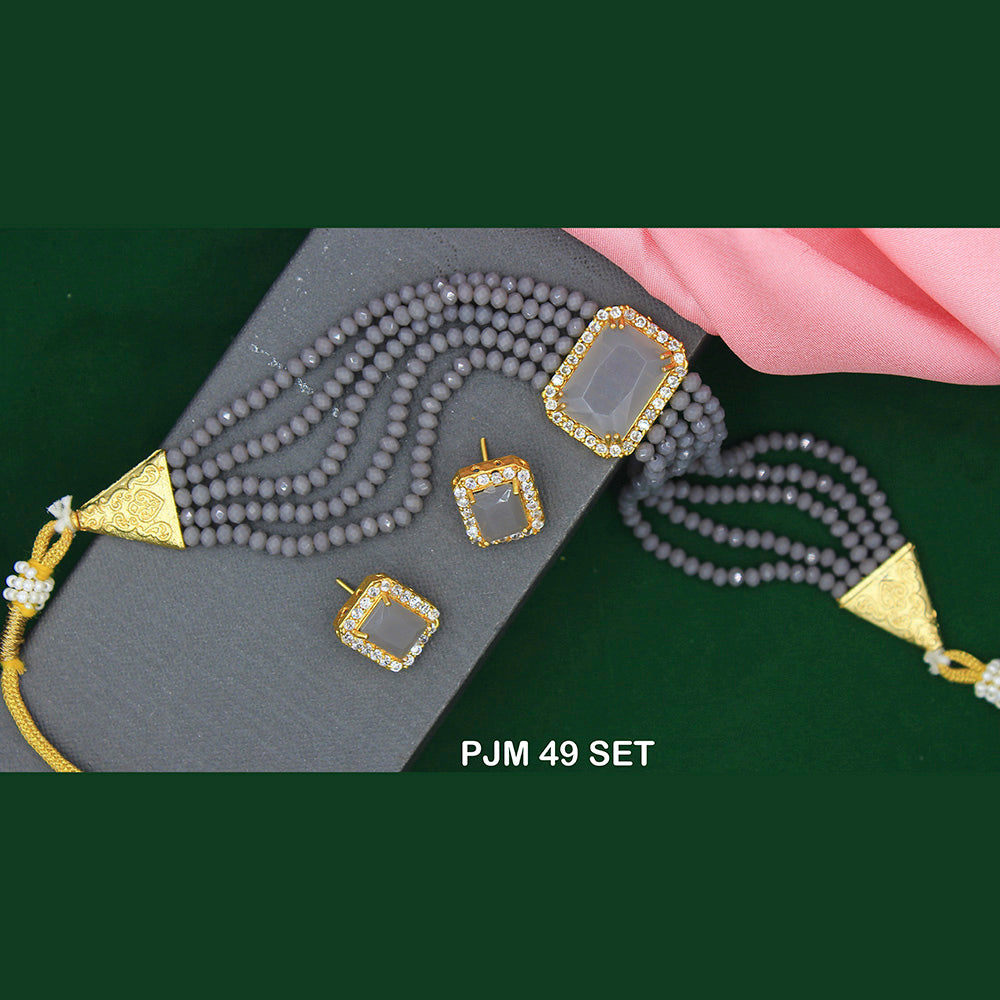 Mahavir Austrian Stone Necklace Set