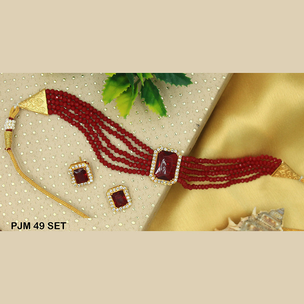 Mahavir Austrian Stone Necklace Set