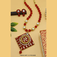 Mahavir Kundan Stone Necklace Set