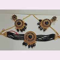 Pooja Bangles Gold Plated Austrian Stone & Beads Necklace Set