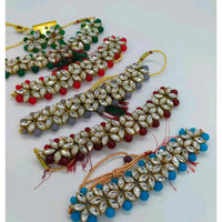 Pooja Bangles Gold Plated Crystal Stone & Beads Necklace Set