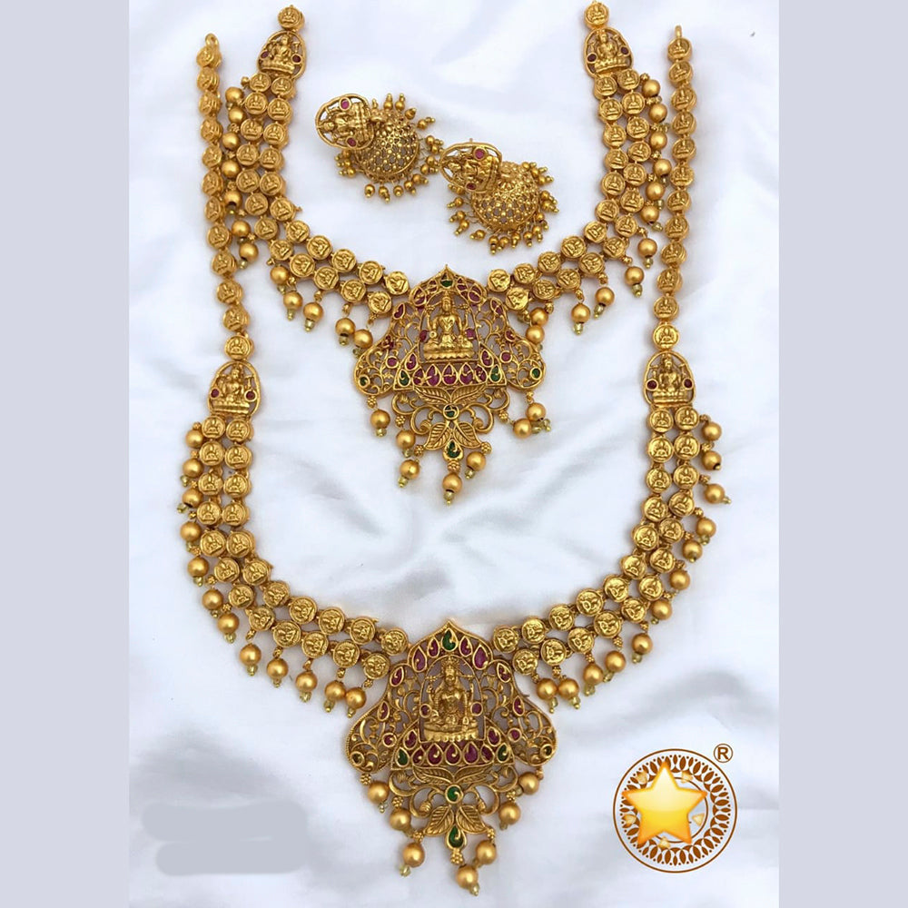 Pooja Bangles Gold Plated Pota Stone Bridal Set